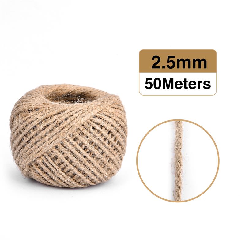 Natural Jute Ribbon Crafts Bows Vintage Rope Jute Cord Sewing DIY Thread Twine Bulk Handmade Party Wedding Christmas Decoration