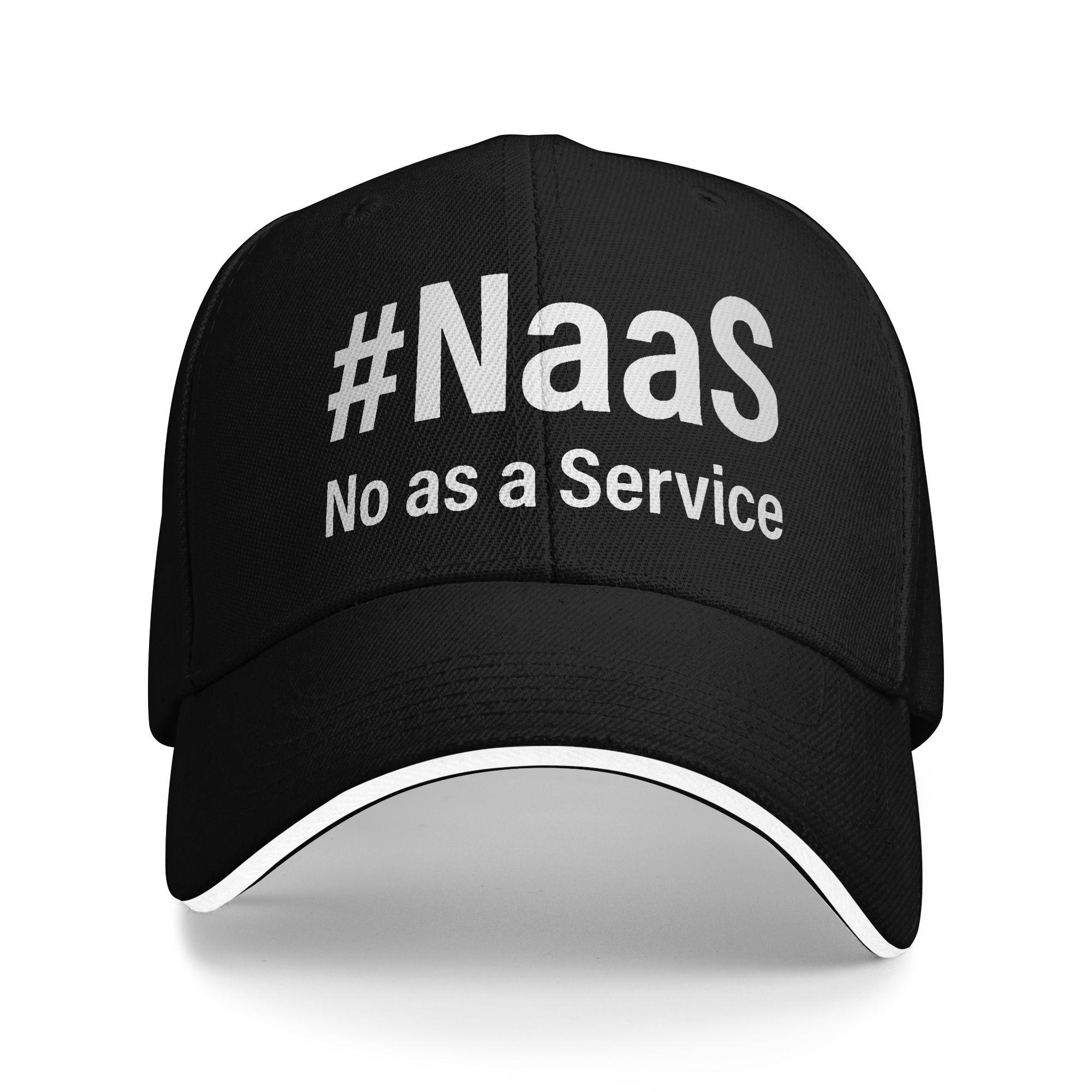 

Naas No As A Service Casual Baseball Cap Summer Trucker Hat Sun Outdoor Sport Snapback Cap Female Male y2k Funny Baseball Caps One Size чёрный