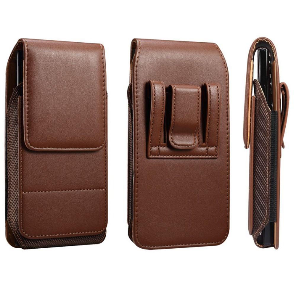 Card Slot PU Leather Belt Clip Case Textured Design Vertical Cover  for Everyday Use