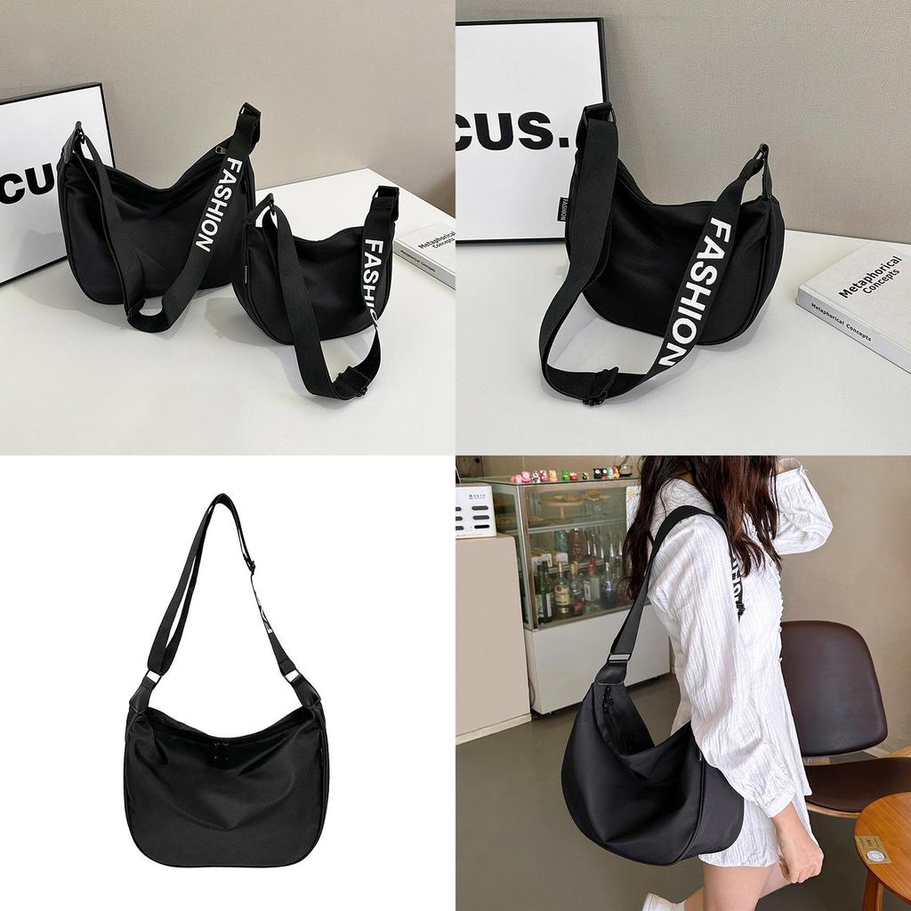 Nylon Tote Bag With Seams For Casual Daily Use Women Men Large Capacity