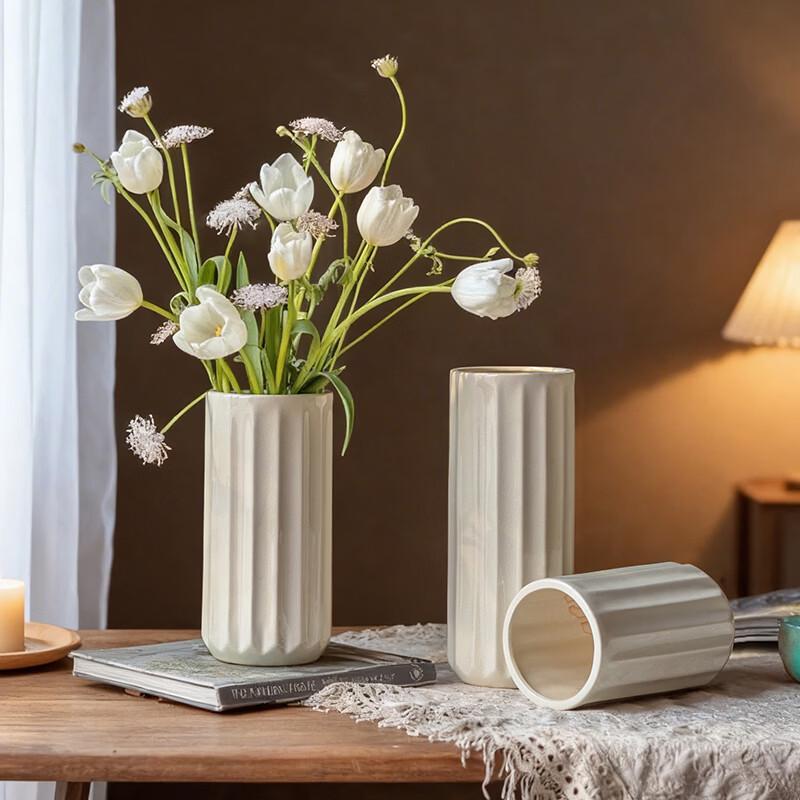 Элегантная Новая Китайская Керамическая Ваза Кремового Цвета с Трещинами под Лед