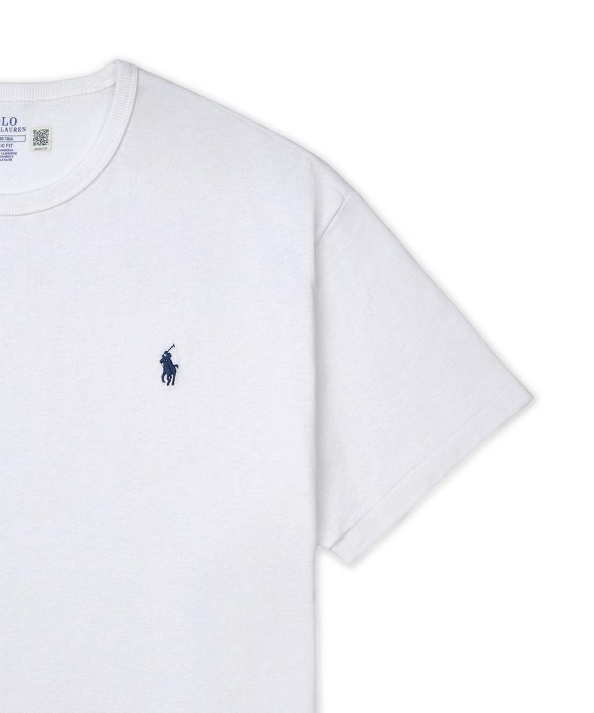 POLO RALPH LAUREN Koszulka z ciężkiej bawełny o klasycznym kroju - Biała