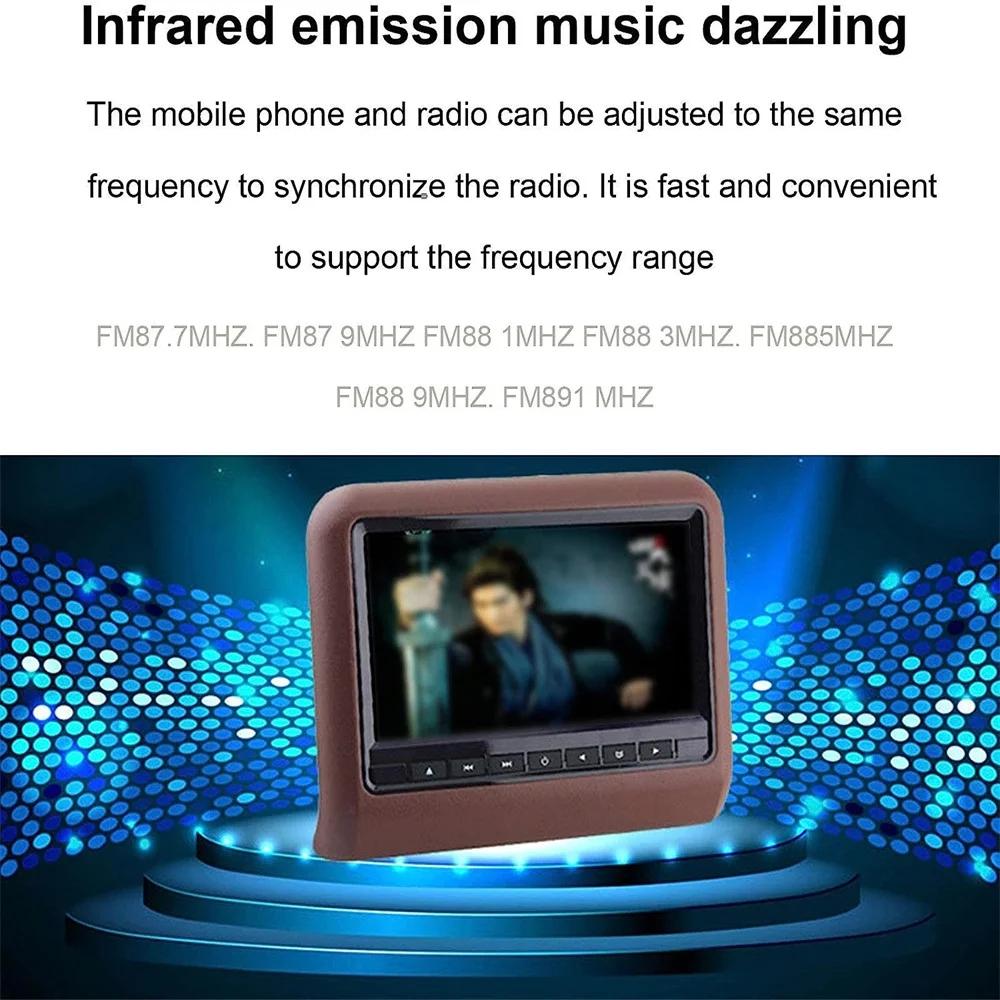 9 Inch Car Seat Back Headrest Mp3/mp4 Multimedias Player LCD Display Remote Control Gaming FM Transmitter DVD Player Monitor