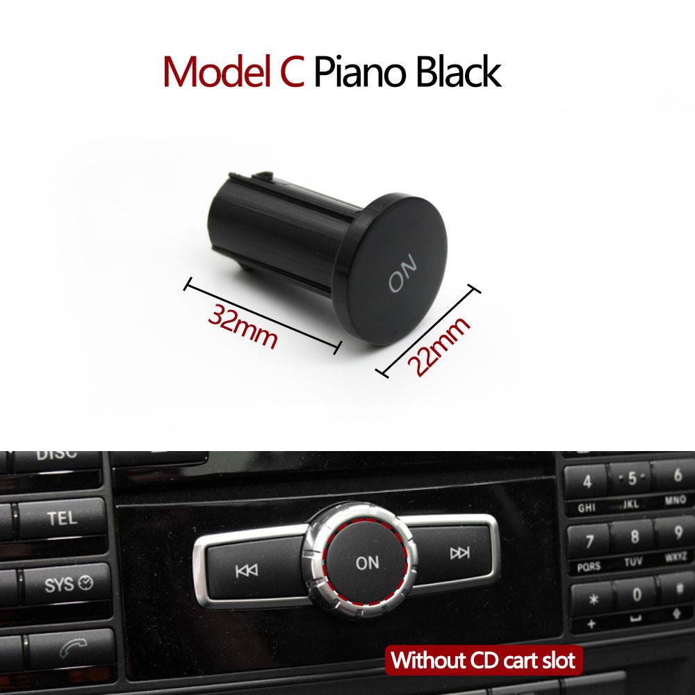 Car Console Radio CD Player Control Switch Knob ON Button Cover Replacement For Benz A C E GLK GLA ML GL CLS W176 W246 W156 W204