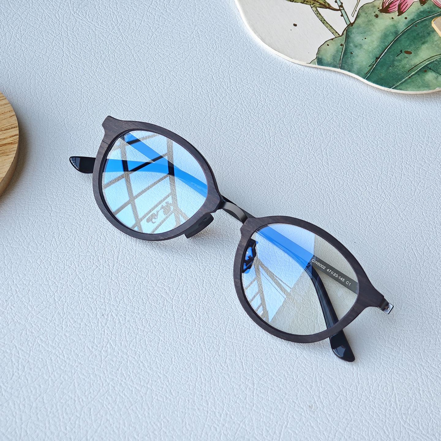 Summer Men s Sandalwood Retro Titanium Alloy Luxury Glasses Frame