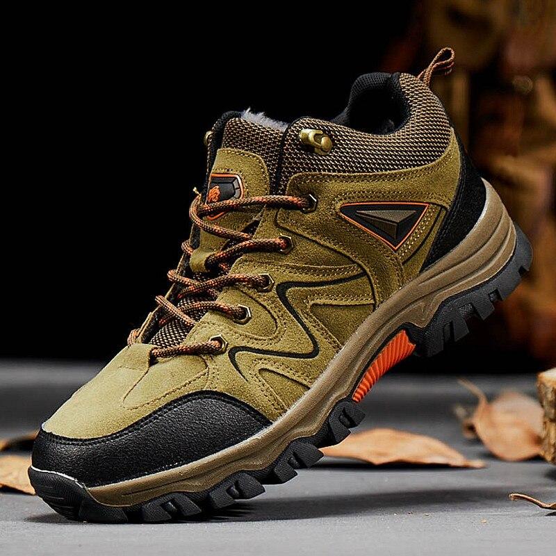 Men Leather Outdoor Trekking Shoes