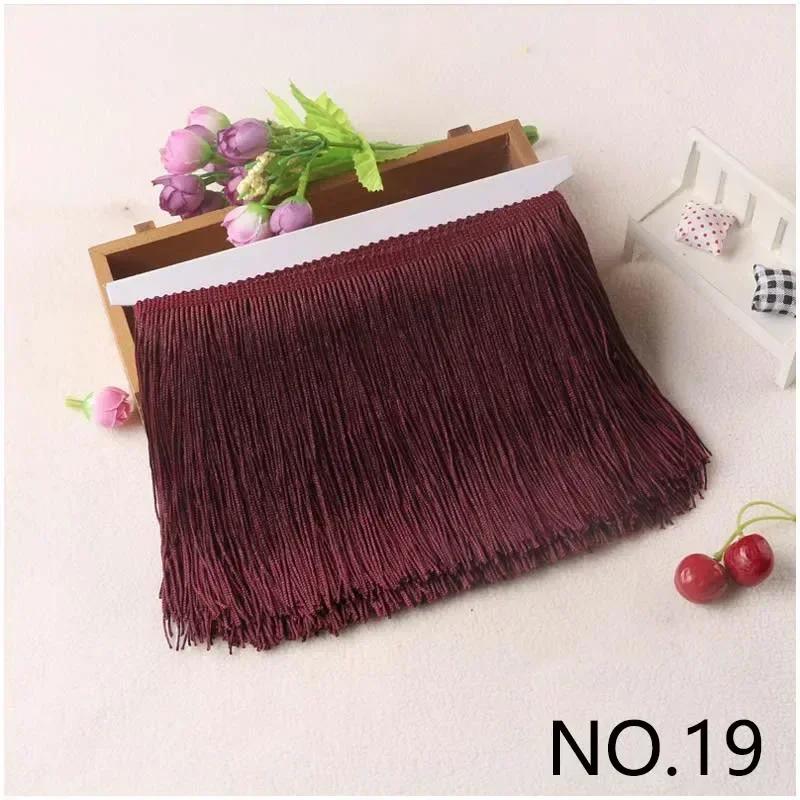 10M 10-30cm Meetee Fransar Tofsar Fransade Väskor Dekorativa Garner Fransar för Gardiner Kläder Spetsband Tygaccessoarer