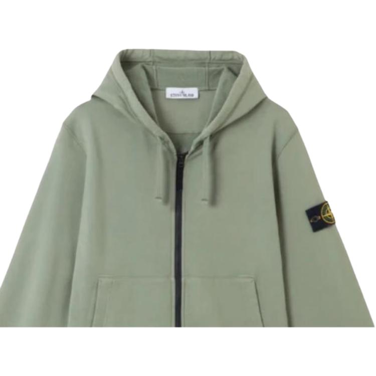 Stone Island Hooded Zip Kangaroo Pocket Long Sleeve Sweatshirt Men sweatshirt K2S156100061S0051-V0055