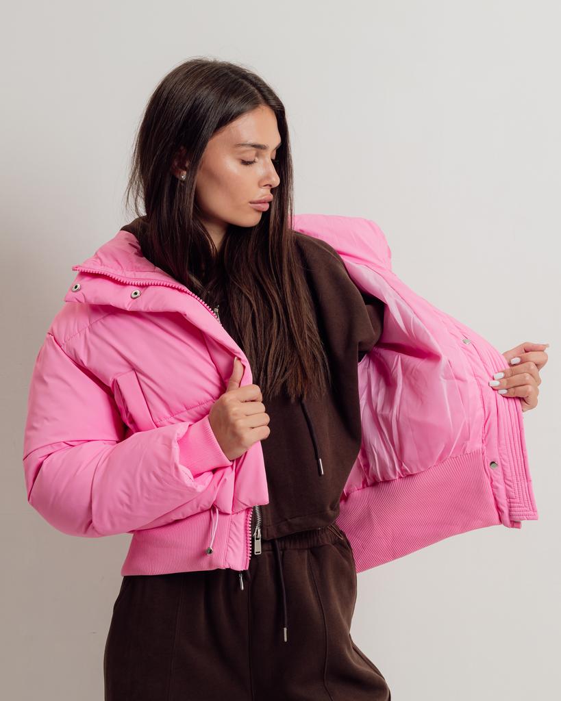 Куртка бомбер XXFG 6852 L розовая