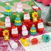4 Peças/Conjunto Borrachas Fofas de Desenho Animado Papai Noel Rena Kawaii Estética Papelaria Conjunto de Borrachas para Crianças Recompensa para Estudantes Presentes de Natal