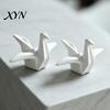 Décor Oiseau Origami Grues Géométriques Figurine, Sculpture Moderne, Accent Décoratif Minimaliste pour Étagère, Sculpture Créative Nordique pour Bureau Bibliothèque