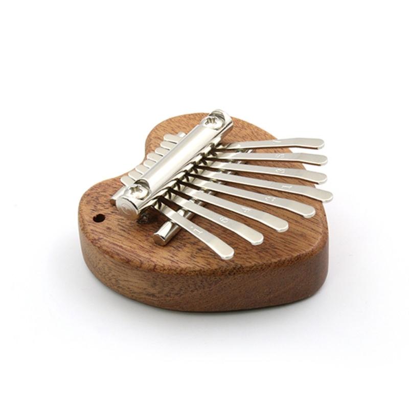 8 Keys Finger Piano Wood Finger Thumb Piano Musical Instrument Portable Wood Finger Piano for Kids Beginners