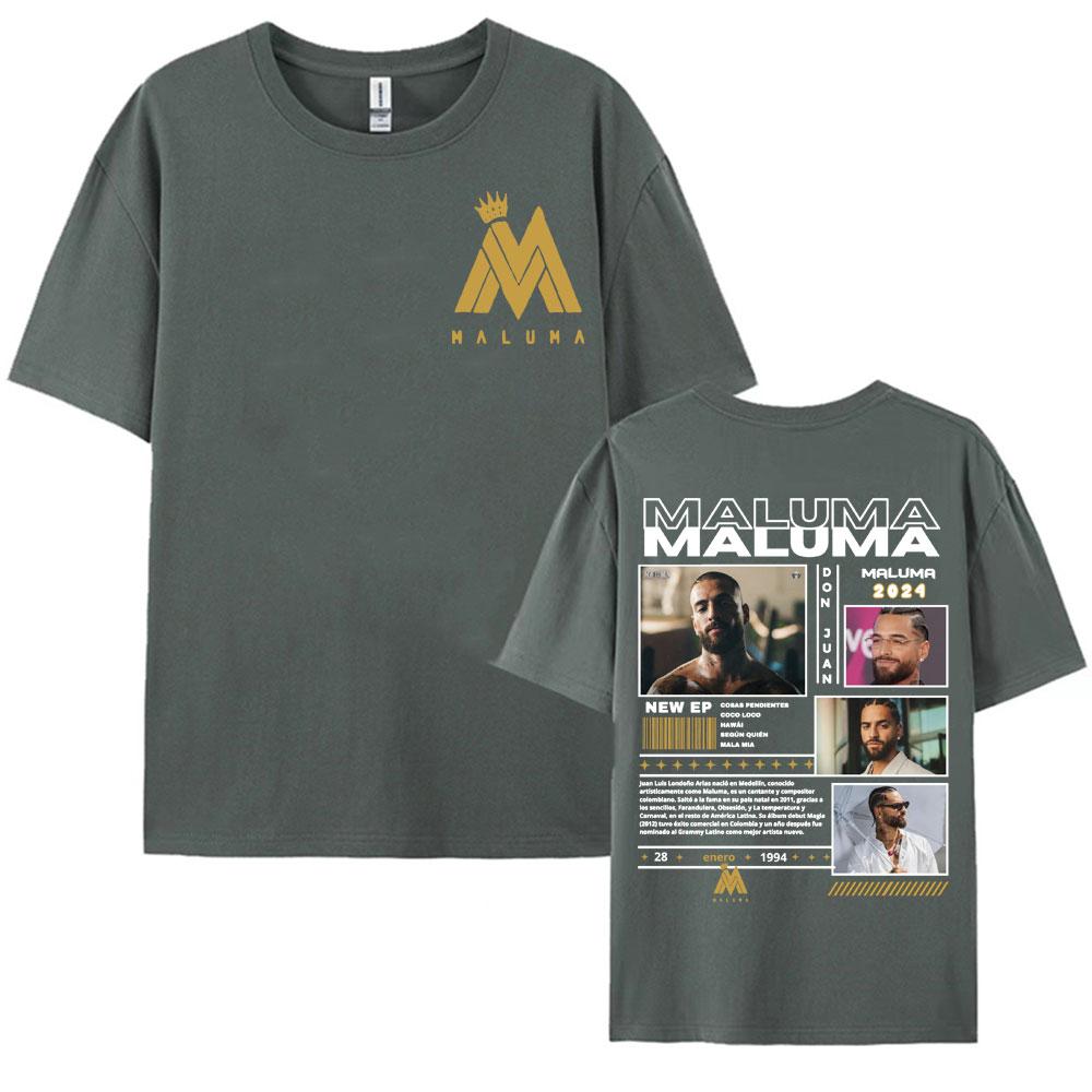 Rapper Maluma Don Juan Tour Graphic T Shirts Mens Clothing Harajuku Punk Hip Hop Tshirt Unisex Fashion Casual Oversized T Shirt