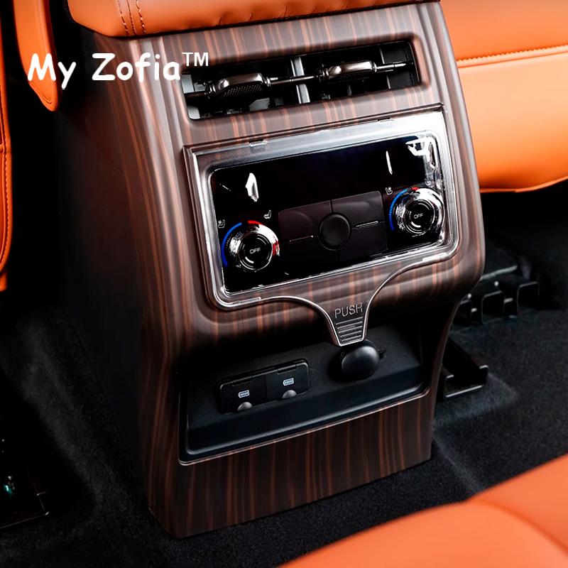 For Haval H9 2024 2025 MKII 2nd Car Rear air conditioning outlet decorative panel ABS Wood grain Carbon fiber Original car color