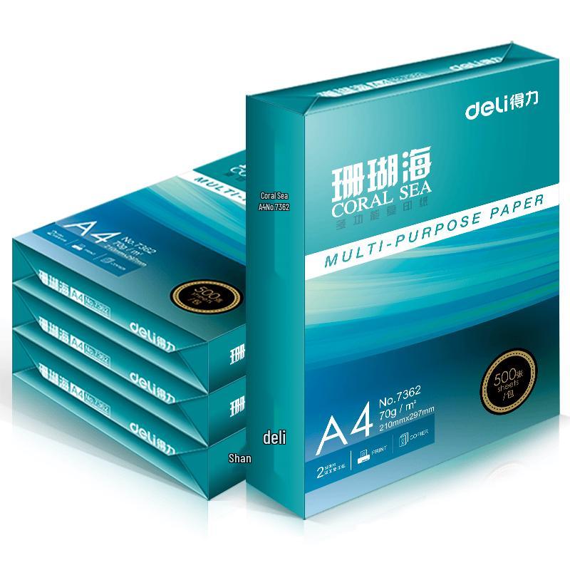 Deli A4 Printer & Copy Paper 400 Sheets/Pack, 5 Packs/Box (2000 Sheets)