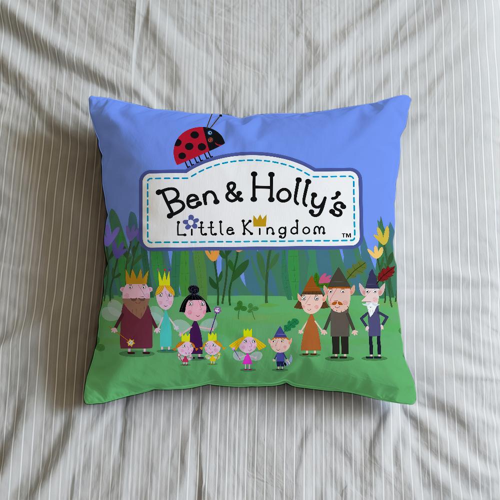 B-BBen H-HHollys Little Kingdom Cushion Cover Decorative Throw Pillow Modern Square Romantic Couch Sofa Bed Car