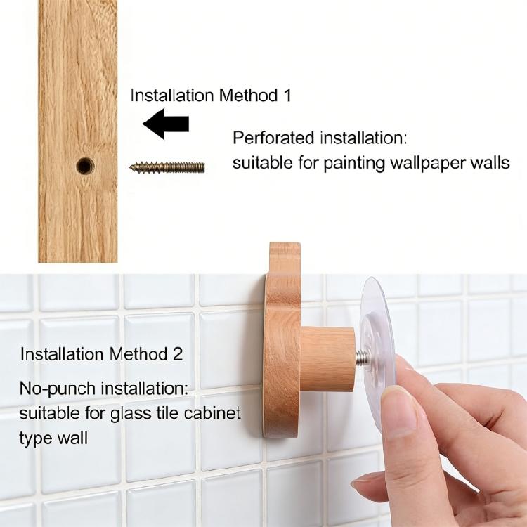 User Friendly Wooden Animal Hooks Damage Release Installation Works On Any Smooth Surfaces Decorative Wall Hooks