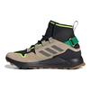 adidas Terrex Hikster Mid Synthetic Leather Fabric Comfortable Versatile Durable High-Top Outdoor Functional Shoes Men Shoes Black Brown FW0383
