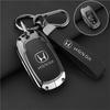 Zinc Alloy+ Leather Car Key Case Cover Shell Accessories For Honda 2022 2023 2024 Accord Civic HR-V CR-V Pilot Sport SI EX EX-L XA6