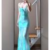 Summer Pure Desire Patchwork Slim-fit Fishtail Camisole Dress