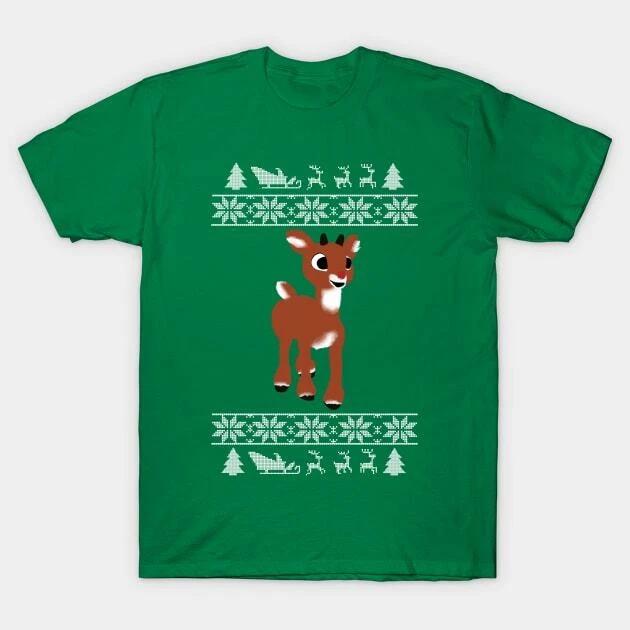 Rudolph ugly Christmas sweater Made in Australia T-Shirt M
