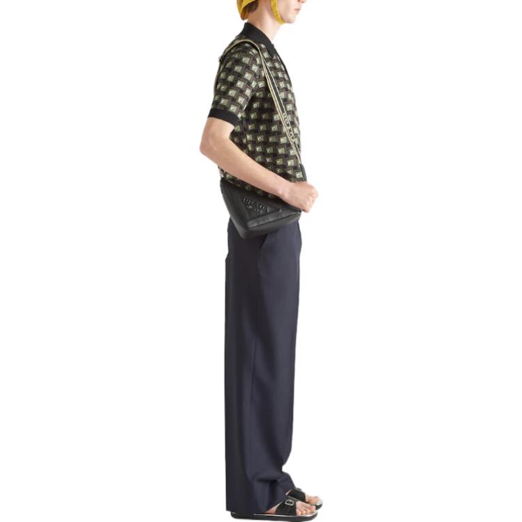 PRADA Casual Pants Men's Navy Blue Moderate Straight Fit Pants UP0178-1P3Z-F0008-S-221