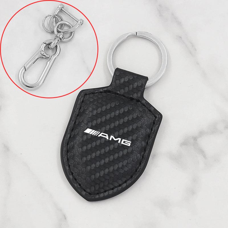 Sleek Carbon Fiber Leather Keychain for Mercedes-Benz V-Class V300L & Vito V260