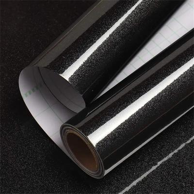 Glossy Black Vinyl Wallpaper for Walls In Waterproof Wall Stickers Bathroom Table Kitchen Adhesive Sticker for Furniture Decor