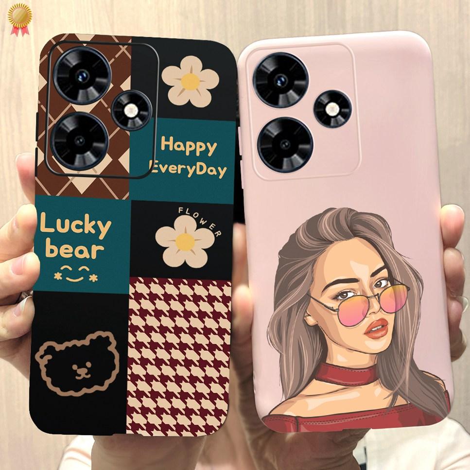 For Infinix Hot 30 Play 30i 4G Case Cute Astronaut Painted TPU Silicone Shockproof Cover For Infinix Hot 30 Play 30i Phone Case