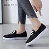 2025 Women Sneakers Womens Ladies Black Loafer Black Casual Flats Non-slip Espadrilles Loafers Canvas Slip On Flat Shoes