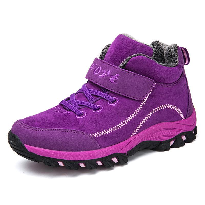 Fur Warm Snow Women Winter Men Boots with  Non-slip Boots Men Work Casual Shoes Sneakers High Top Rubber Ankle Boots Plus Size
