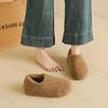Winter New Plush Shoes for Women Comfortable Soft Warm Cotton Shoes Fashion Versatile Solid Color Fluffy Slip on Flat Shoes