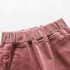 2024 Spring Korean Children's Corduroy Joggers - Big Ear Rabbit Design for Girls