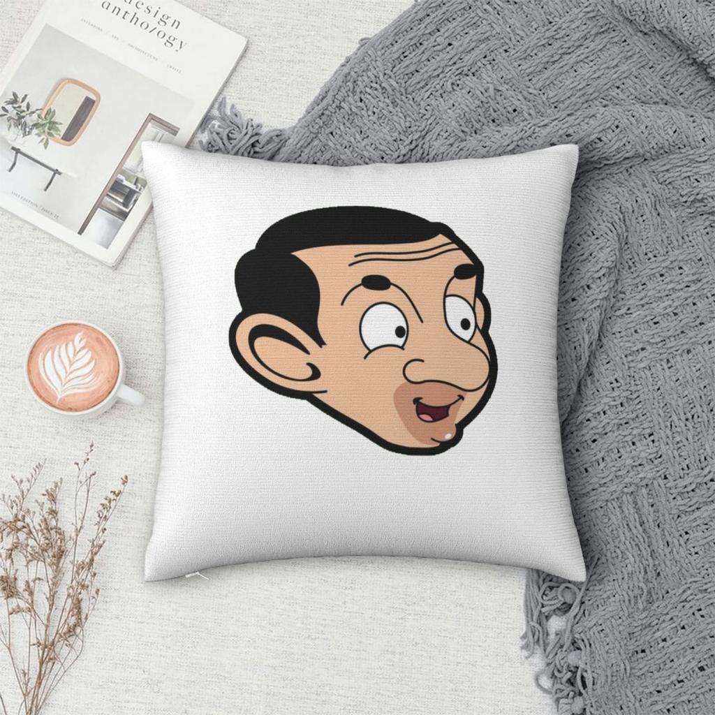 Mr Bean (5) Square Pillowcase Pillow Cover Cushion Throw Pillow For Home Sofa Living Room