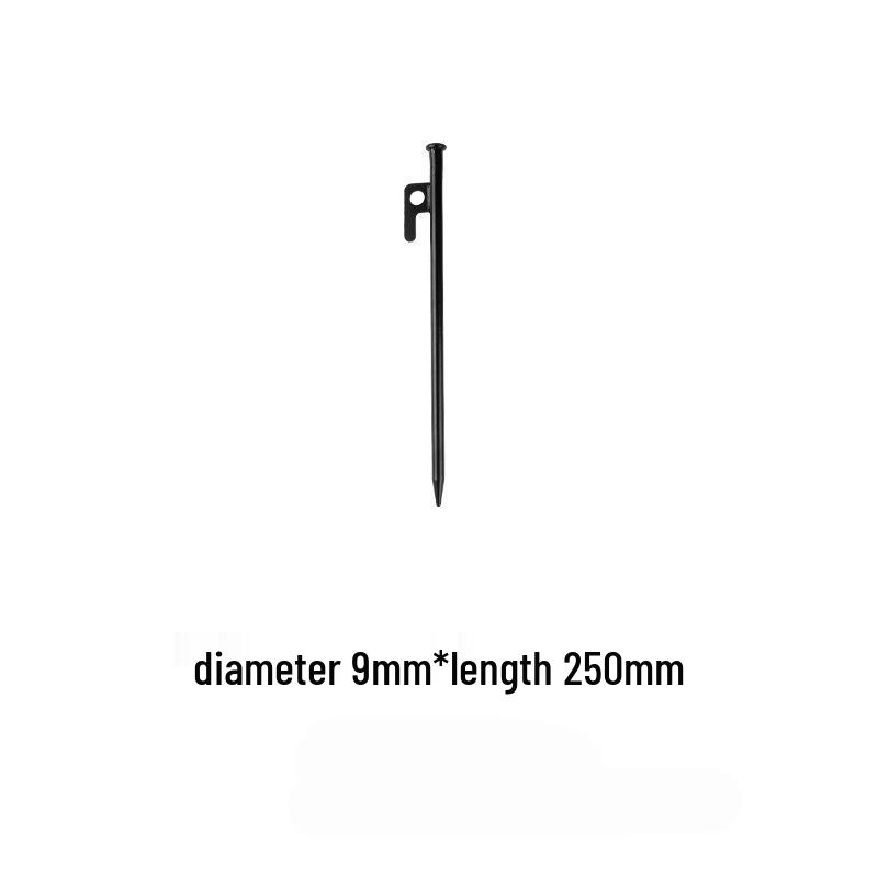 Outdoor Camping Carbon Steel Tent Peg Set – Windproof Ground Anchors for Beach and Canopy Fixing