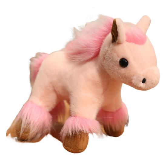 Horse Plush Toy Realistic Horse Stuffed Animal 12" Collectible Horse Soft Soft Animal Doll Pillow for Kids