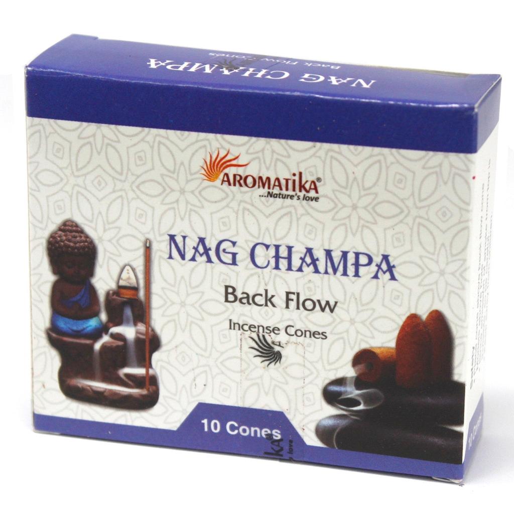 7x Backflow Incense Cones Nag Champa 10 Cones Aromatica