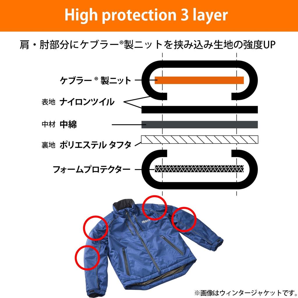 Yamaha Motor RY2003 Winter Long Size Riding Jacket, Gray, 3L, Fall/Winter Jacket, 90792-AE773