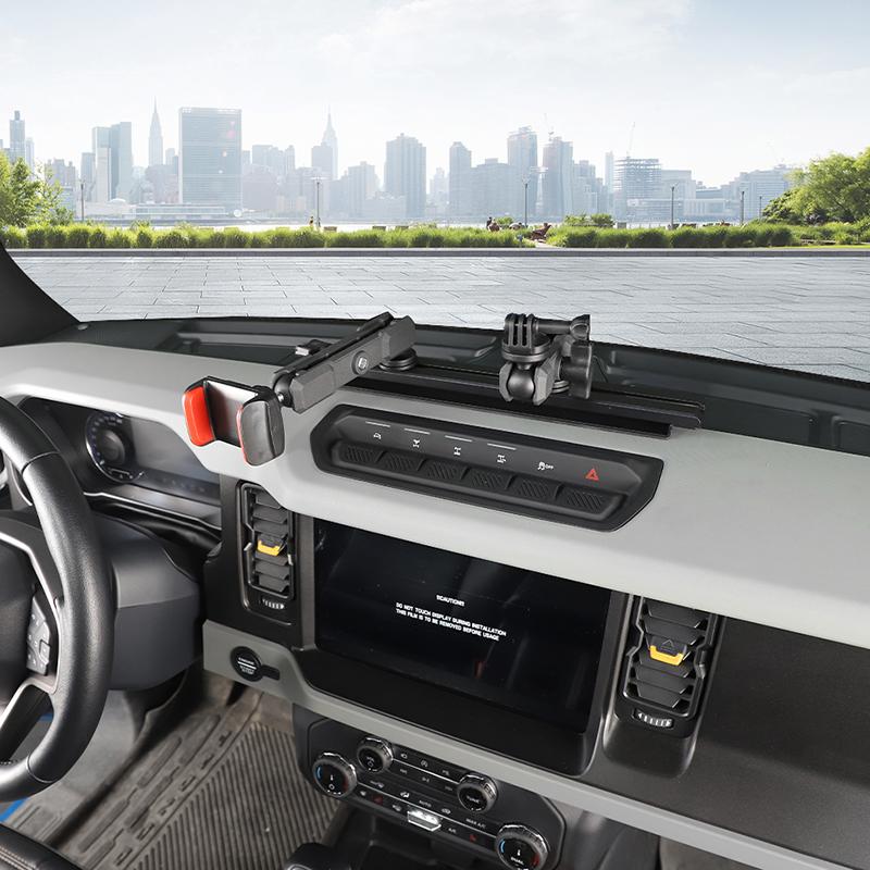 Car Center Console Slide Rail Expansion Phone Holder Bracket GPS Bracket  Fit For Ford Bronco 2021 Up Car Interior Accessories