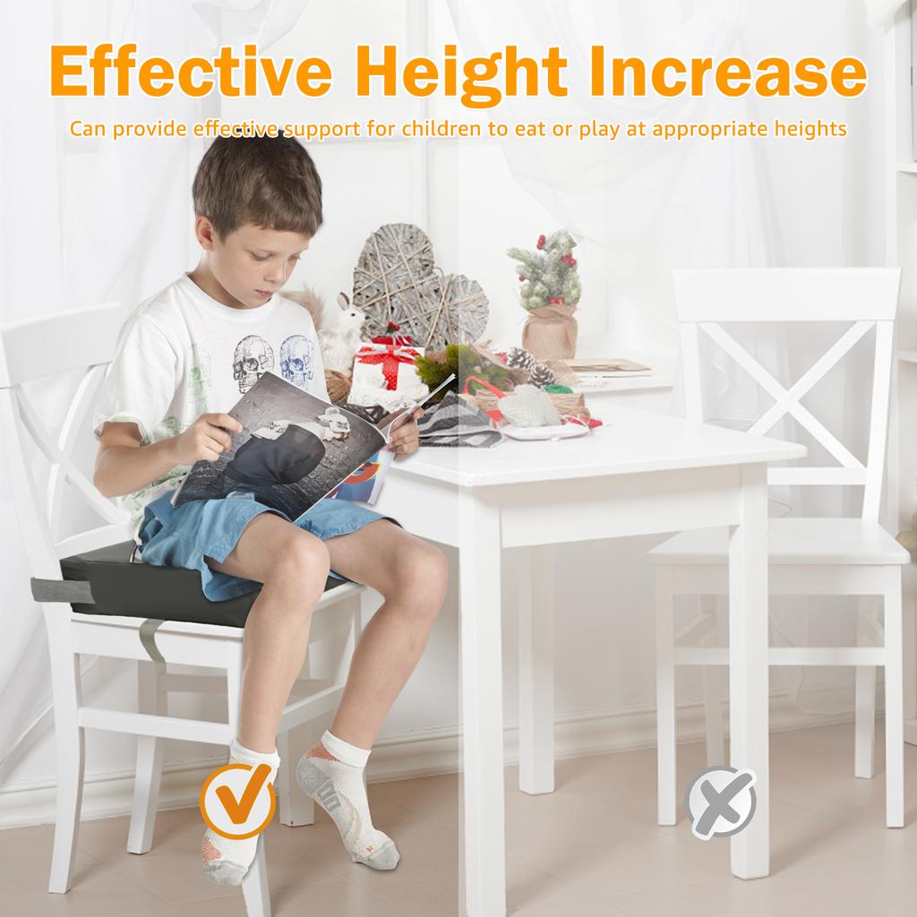Adjustable Cushion Children Kids Increased Booster Seat Cushion Pad Pillow Removable Baby Safety Cushion for Dining Table Home