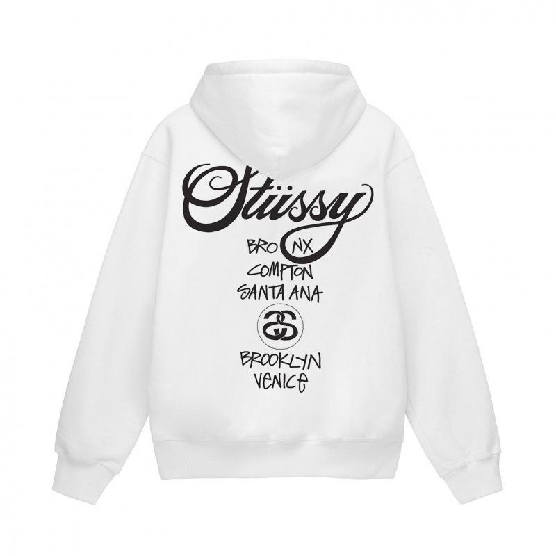 Stussy 2025 Heren Basic Terry Pullover Hoodie, 700g Kwaliteit