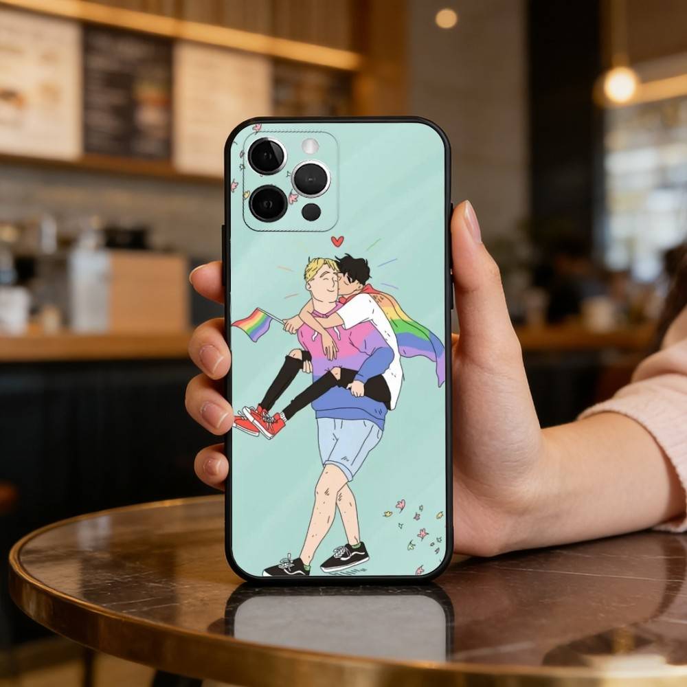 New H-Heartstopper M-Movie Soft Silicone Black Cover,Phone Case For iPhone 17,16,15,14,13,12,11 Plus,Pro Max,XS