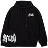 Ap Studio Ghost Lettering Oversized Wide Shoulder Hoodie_Black