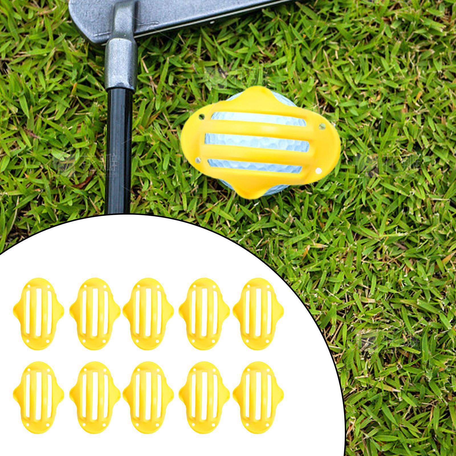 

10 штук для выравнивания линий мячей для гольфа, инструменты для маркировки, чертежные маркеры, трафареты, принадлежности для чертилки жёлтый