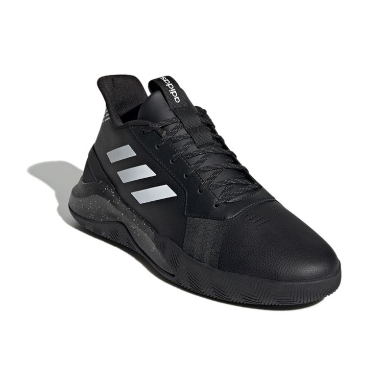 adidas Runthegame Leather Minimalist Versatile Durable Non-Slip Shock Absorbing Low-Top Retro Basketball Shoes Men Sneaker Black EE9656