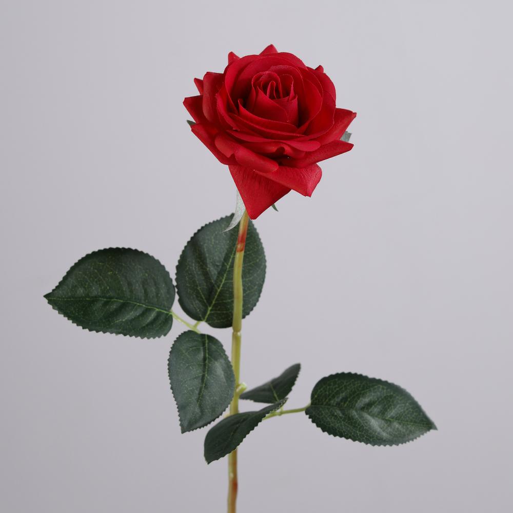Hot Sale Latex Rose Single Artificial Flower Real Touch Rose Flower for Wedding Decoration