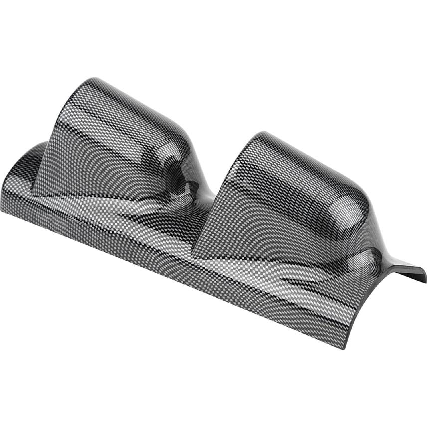 Carbon Fiber Universal Meter Gauge Pillar Mount Pod Holder Bracket Gauge Holder, for Auto Truck Boat Motorcycle (2 Hole)