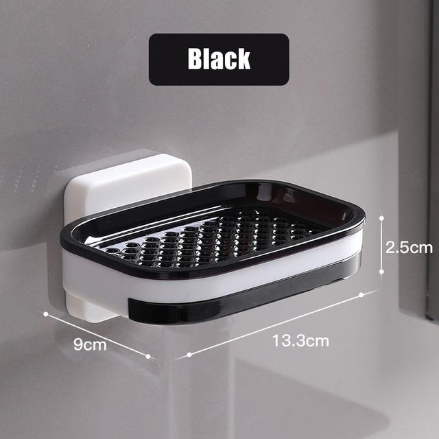 Soap Box Perforated Suction Cup Wall-mounted Single and Double Layer Drain Soap Dispenser Household Toilet Bathroom Soap Rack
