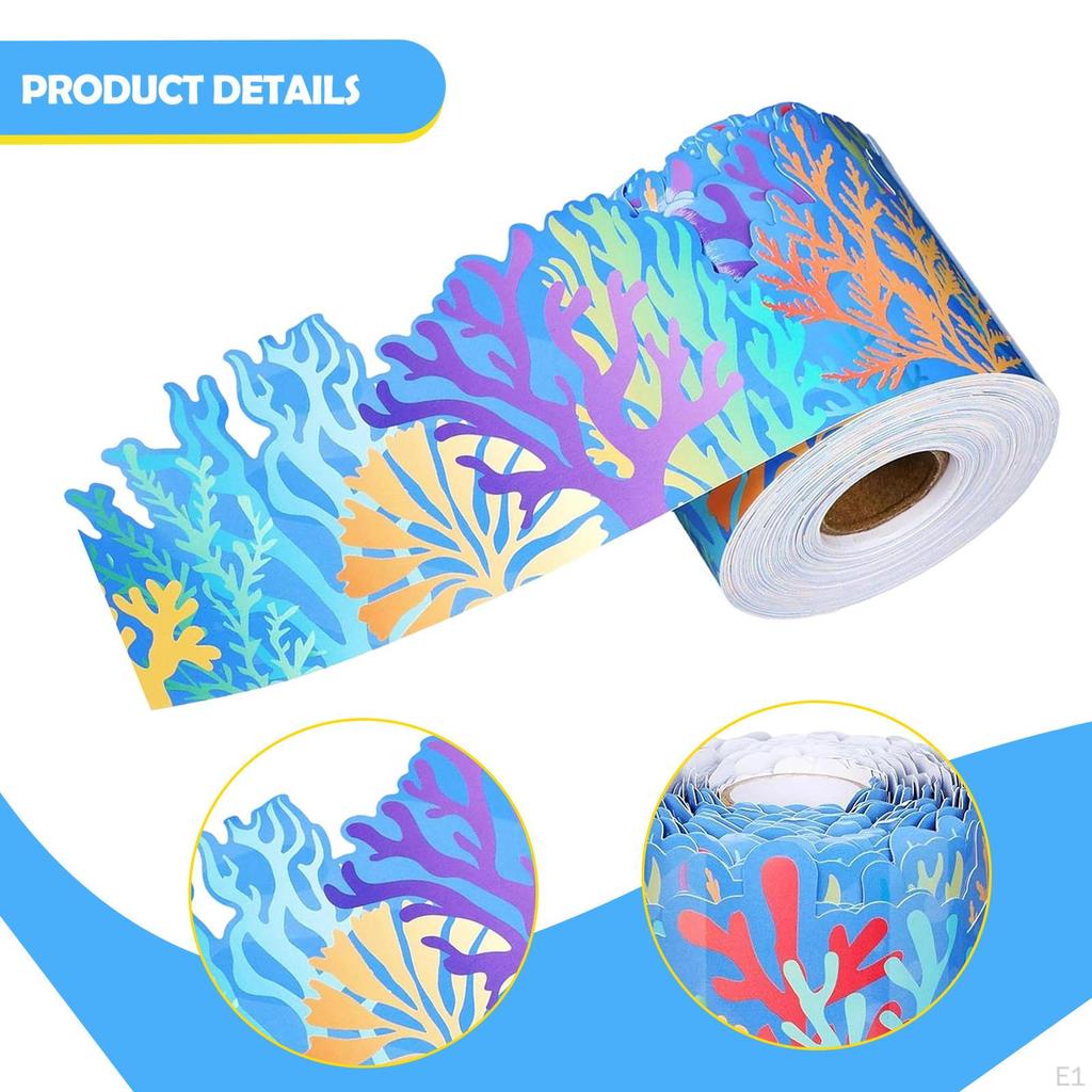 3-inch Wide Border for Bulletin Boards, Suitable Library, Home, Party, Living Room, Classroom,