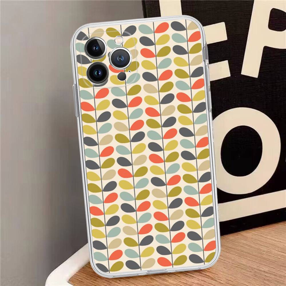 Multi Stem Orla K-Kiely Folio Phone Case For IPhone 16 15 8 7 6 6S Plus X SE XR XS 14 11 12 13 Mini Pro Max Mobile Case